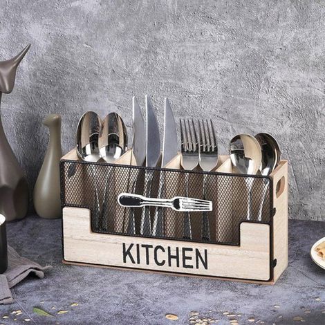 Besteckkasten – 4 Fächer – Für Küche, Esszimmer, Terrasse – 1 Stück