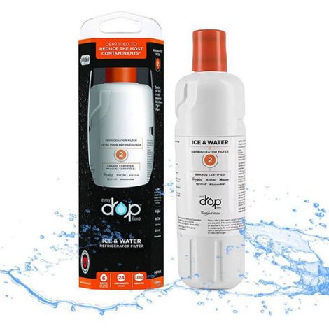 Wasserfilter – Für Kühlschränke – Kompatibel Mit Edr2rxd1 – Einfacher, Werkzeugloser Austausch – 1 Stück