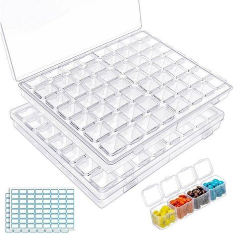 Aufbewahrungsbox – 56 Fächer Pro Box – Für Kleinteile – 2er-set