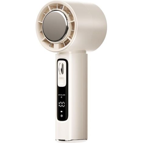 Tragbarer Ventilator, 100 Einstellbare Geschwindigkeiten, Mini-turbinenventilator, Ideal Für Reisen Im Freien, Khakifarben.