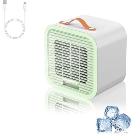 Mini-tischklimaanlage, Leise Tragbare Klimaanlage, Usb-aufladbare Tragbare Klimaanlage, Drei Lüfterstufen, Kleiner Tischventilator