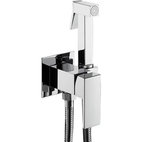 Dieses Bidet-sprühgerät Eignet Sich Für Wandhängende Toiletten, Liefert Warmwasser Und Verfügt Über Eine Oberfläche In Kupfer Und Chrom.