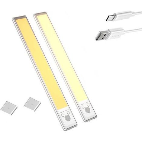 Wiederaufladbare Kleiderschrankleuchte, 30 Cm, 2200 Mah, 3-stufig Einstellbare Farbtemperatur, Variable Intensität, Mit Präsenzsensor, Geeignet Für Küchen, Treppenhäuser Usw., 2er-pack.