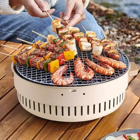 Tragbarer, Rauchfreier Edelstahlgrill – Kompaktes Design Für Camping Und Picknicks – Schnelles Und Effizientes Grillen