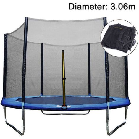 Sicherheitsnetz Für 306 Cm Trampolin – Uv-beständig – Reißfest – 8 Heringe Inklusive – Einfache Montage
