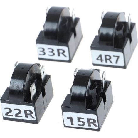 Anlasserrelais – 33 Ohm – Für Kühlschrankkompressor – 2 Pins – Schwarz
