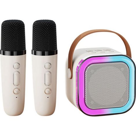 Bluetooth-lautsprecher – Karaoke – Kabelloses Mikrofon – Tragbarer Lautsprecher Für Wohnzimmer Oder Außenbereich – 1 Stück