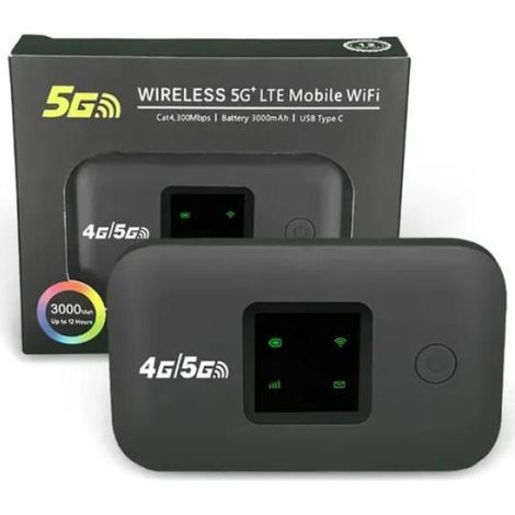 Mobiler Router – 4g/5g-hotspot – 150 Mbit/s – 3000 Mah Akku – Usb Typ-c – 1 Stück