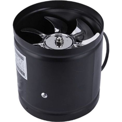 Kanalventilator – 100 Mm – 220 V – 25 W – 2800 U/min – 140 M³/h – 30–35 Db – Schwarzes Metall – 1 Stück
