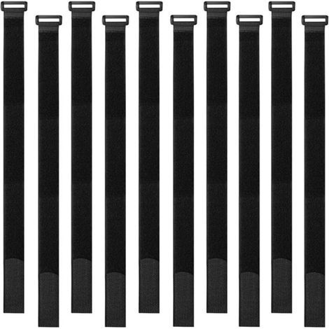 Wiederverwendbare Schwarze Klett-kabelbinder, 40 Cm, 30er-packung Für Optimales Kabelmanagement