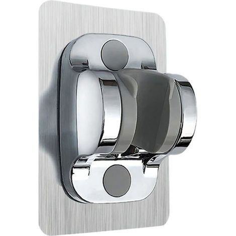 Duschkopfhalterung – Kein Bohren Erforderlich, Universell Verstellbar – Für Fliesen, Glas, Marmor Und Metall – 125 X 80 Mm – Silber