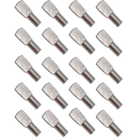 Regalträger – Vernickelte Metall-regalhalterung – 5 Mm X 19 Mm – Für Möbel Und Regale – 20 Stück
