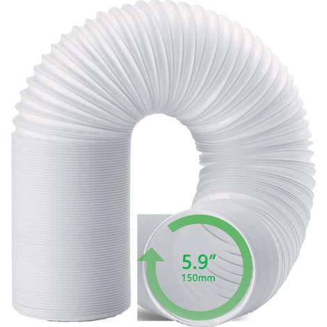 150 Mm Flexibler Abluftschlauch Für Mobile Klimaanlagen – Ausziehbar Bis 1,5 M – Hitzebeständiges Und Korrosionsbeständiges Pp-material