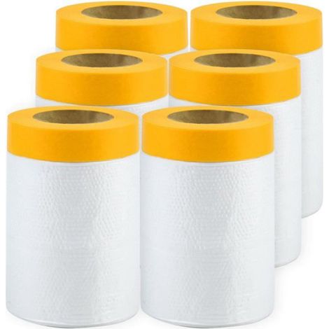Abdeckband – Selbstklebende Pe-folie 55 Cm X 20 M – Zum Schutz Von Maler- Und Baustellenbereichen – 6 Rollen