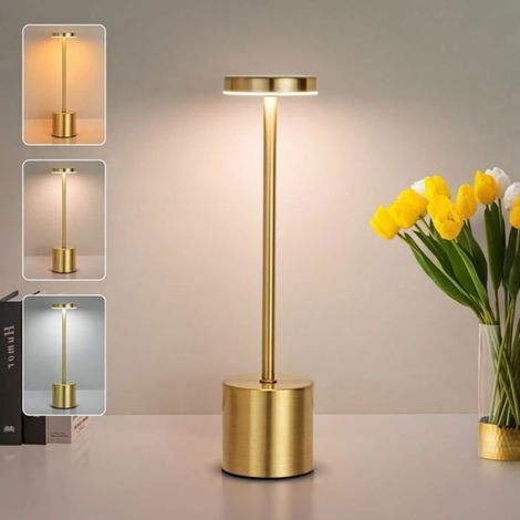 Tischleuchte – Usb-aufladbar – Touch-led – 3 Farbtemperaturen – Weiß