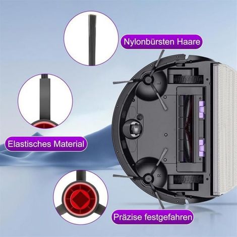 Seitenbürste – Hepa-filter – Kompatibel Mit Dem Saugroboter E10s – 6 Seitenbürsten, 2 Filter, 4 Reinigungstücher