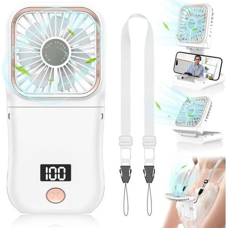 Tragbarer Ventilator, Mini-taschenventilator, Kleiner Tragbarer Ventilator Mit Akku Und Led-anzeige, Kleiner Ventilator