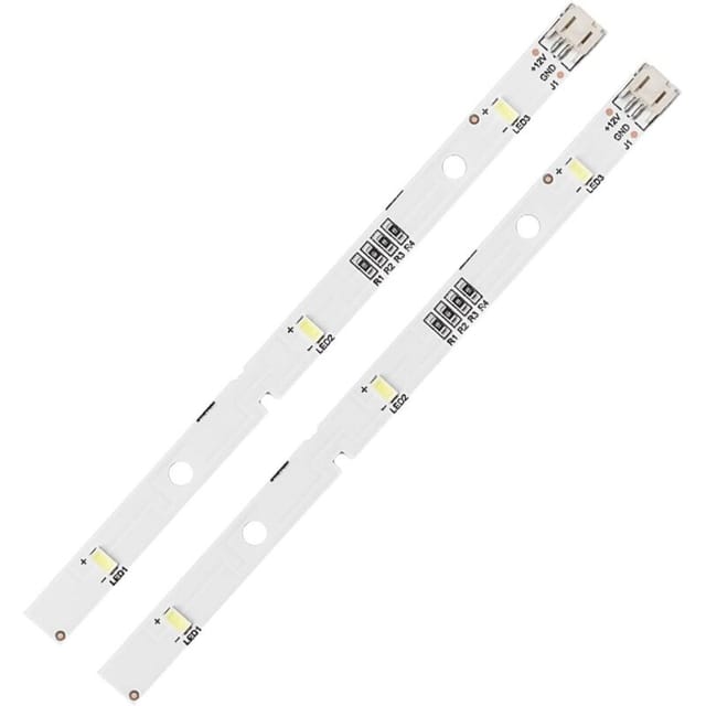 Satz mit 2 LED-Lichtleisten für Kühlschrank RONGSHENG/HISENSE E349766 MDDZ-162A 1629348 DC12 V 2 W, Ersatzlampe kompatibel mit Kühlschrank Kenwood