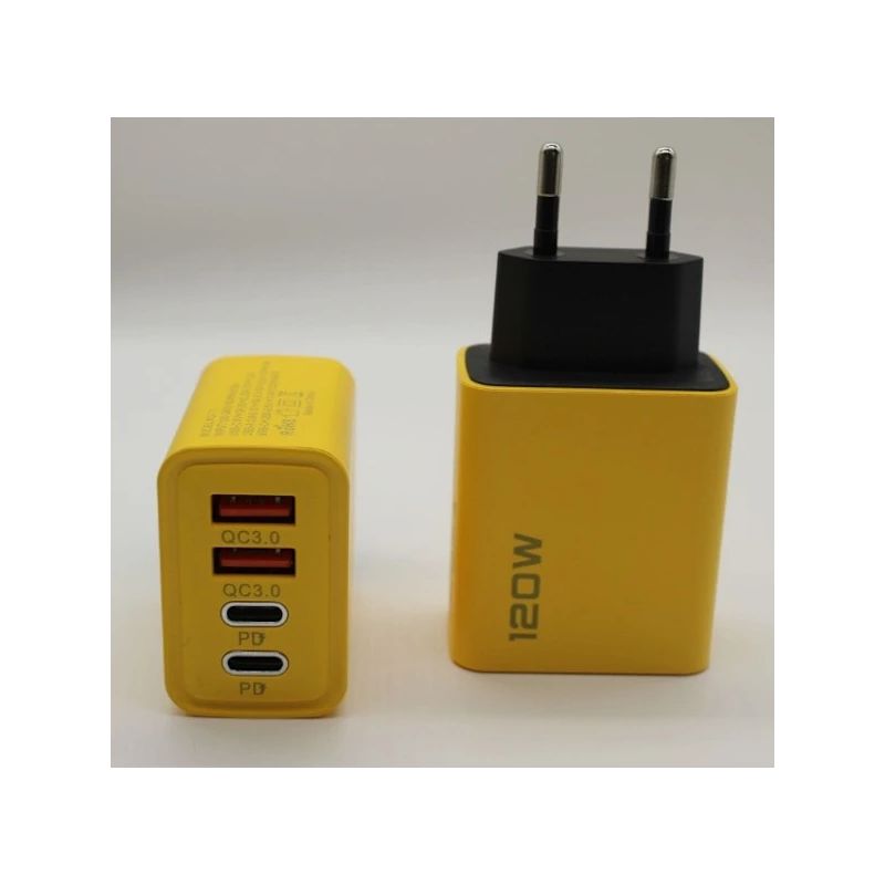 120-w-pd-schnellladegerät Mit Mehreren Anschlüssen, Zwei Usb-anschlüsse + Zwei Usb-c-anschlüsse, Europäischer Standard