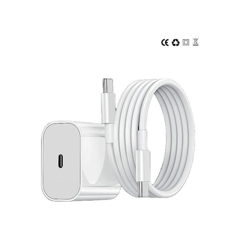 Schnellladegerät Für Iphone 15, 16 Und 17 Mit 2 M Langem Usb-c-zu-usb-c-kabel, 25-w-schnellladeadapter, Robustes Kabel Für Iphone- Und Ipad-geräte