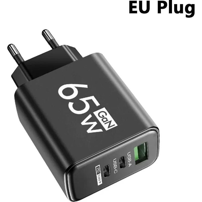65w Gan Pd Usb Typ C Wandladegerät Für Iphone 15, Xiaomi, Huawei Und Samsung.