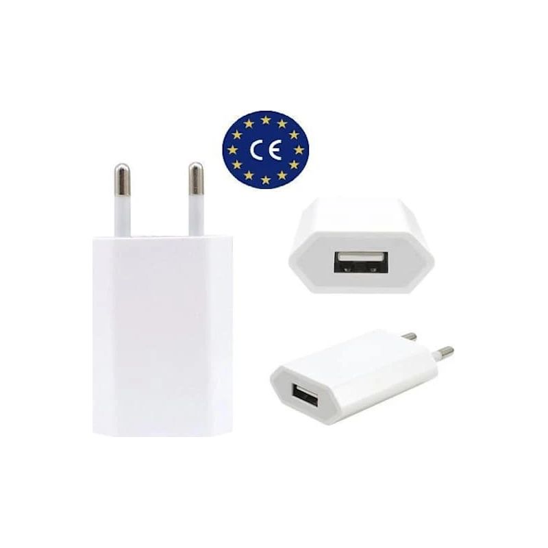 Set Mit 3 Ladeadapterkabeln Für Iphone Und Samsung, 5 V, 1 A, Universelles Schnellladen, Weißer Usb-netzstecker
