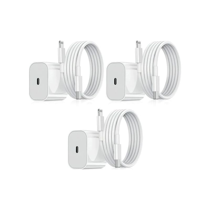 【yd】iphone-ladegerät – Schnellladegerät – Adapter + 20-w-usb-c-kabel, Weiß (4er-pack)