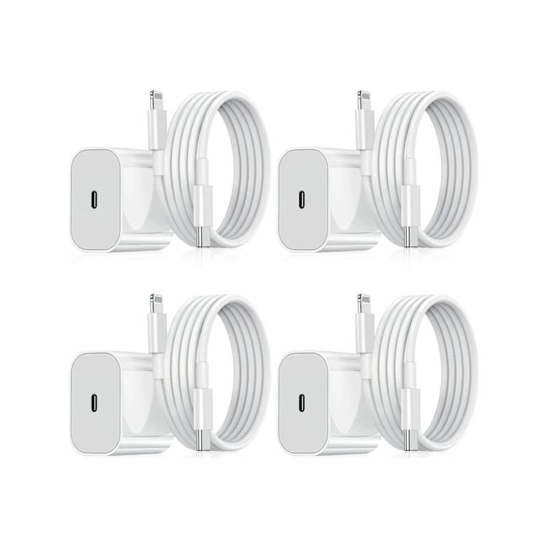 [yd] 2er-pack Iphone-ladegeräte – Schnellladegerät – Adapter + Kabel 20 W Weiß Einheitsgröße Iphone (nt) 2er-pack