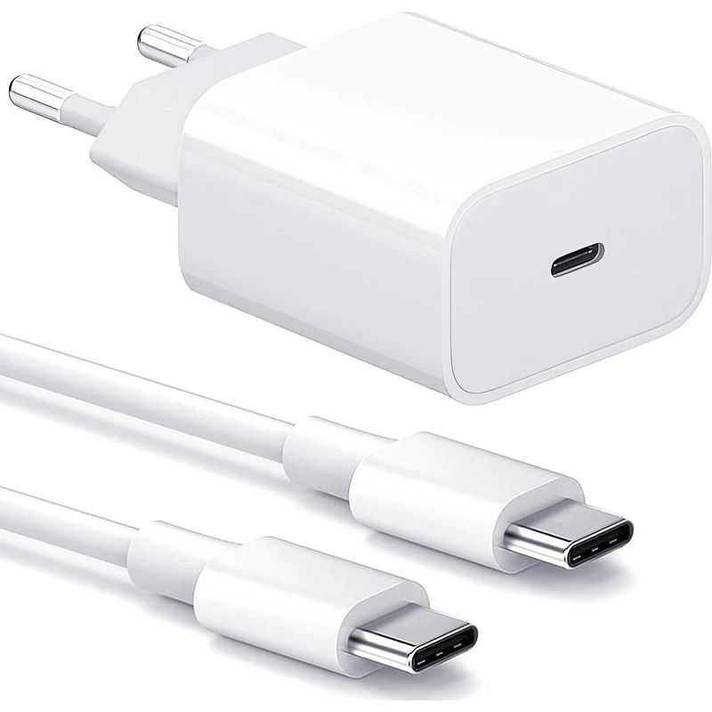 Ladegerät Für Iphone 15/16 – Schnellladegerät – Adapter + 25-w-usb-c-kabel