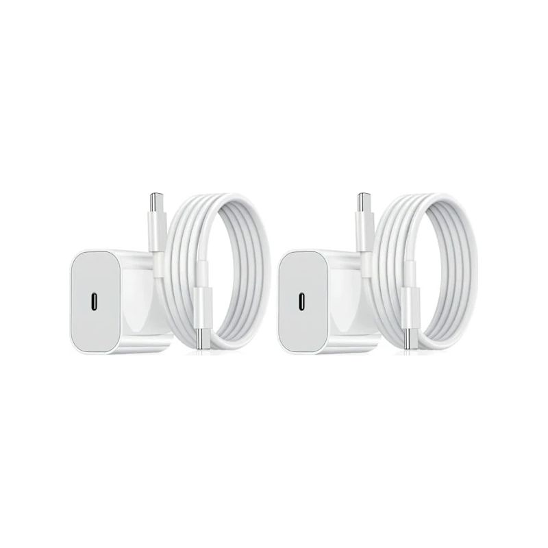 Samsung 20w Schnellladegerät Mit Usb-c-kabel (2er-pack) Für Galaxy-smartphones (weiß)
