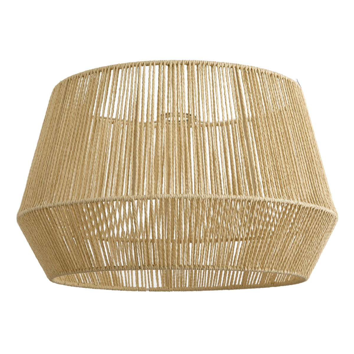 Qazqa Japandi Lampenschirm Aus Beigem Papiergeflecht 50/50/30 -