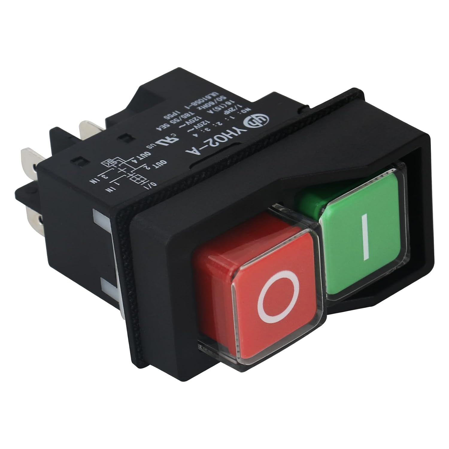 120-v-elektromagnetischer Drucktaster Für Tischkreissägen, Bohrmaschinen, Frästische, Bandsägen, Tischkreissägen Und Gartengeräte – Kompatibel Mit Elektrowerkzeugen Und