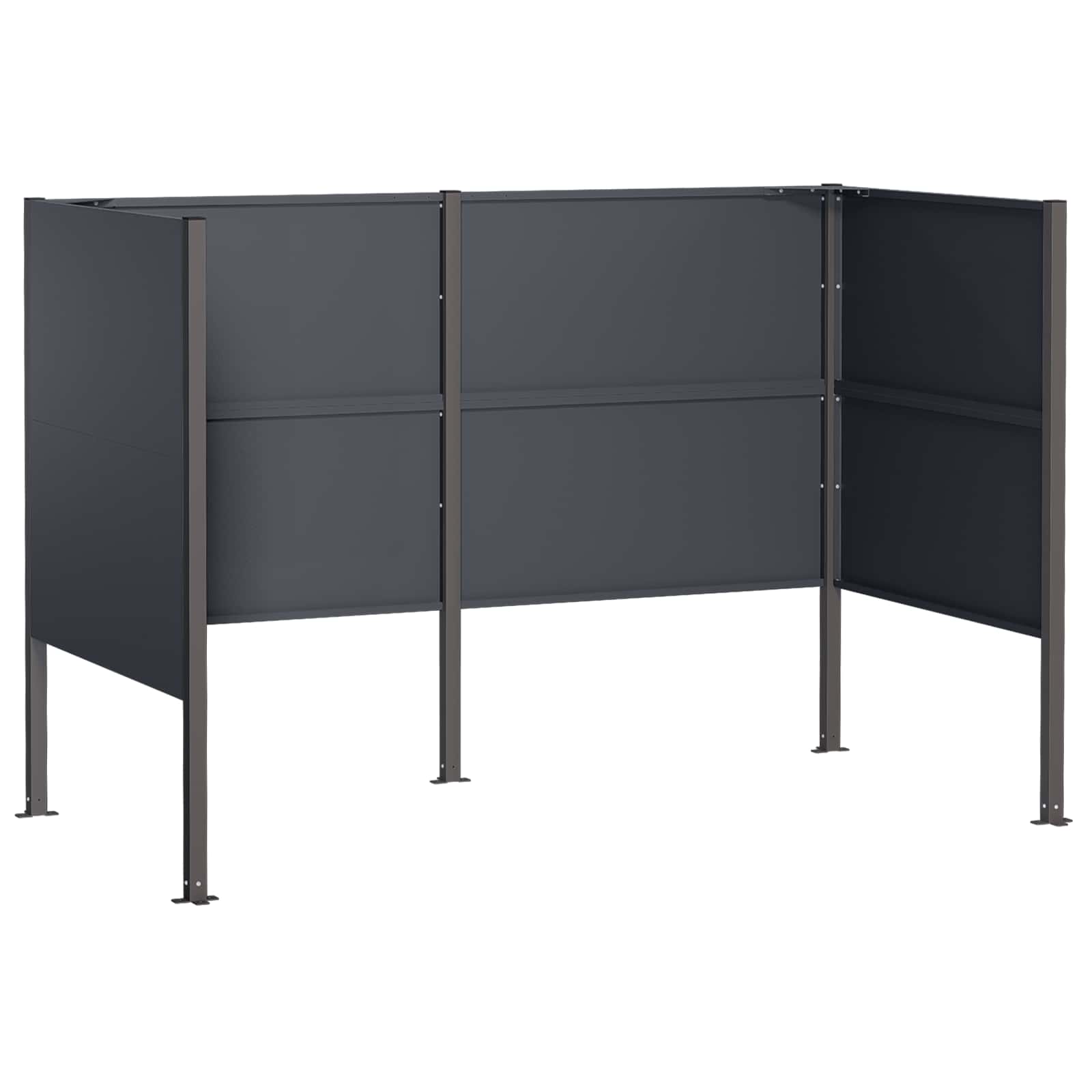 Mülltonnen-sichtschutz 167 X 85 X 113 Cm Stahl Anthrazit Vidaxl