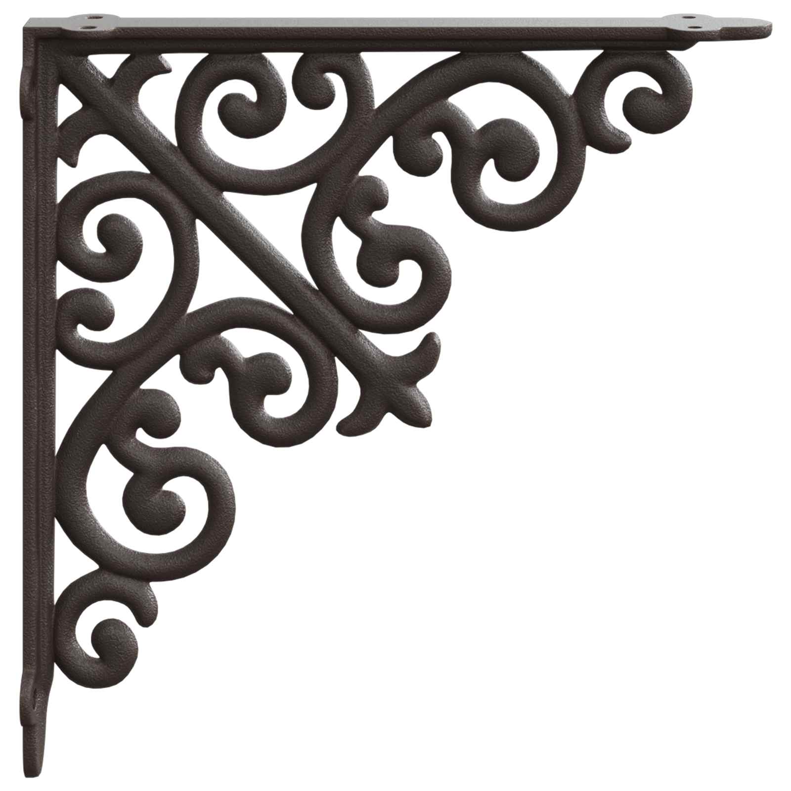 Wandregalhalter 12 Stk. Antikbraun 9,5 X 9,5 X 3 Cm Stahl Vidaxl