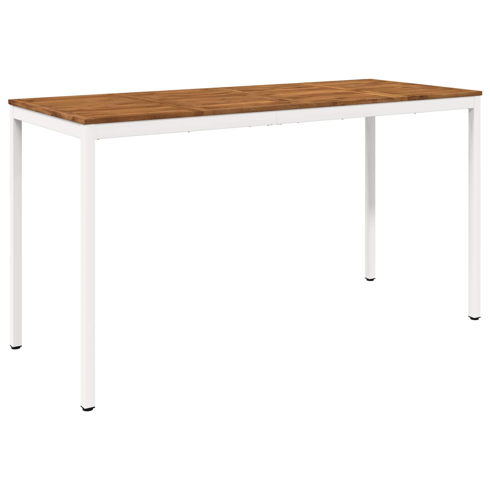 Gartenbar-tisch Natürlich Und Weiß 196 X 80,5 X 105 Cm Vidaxl