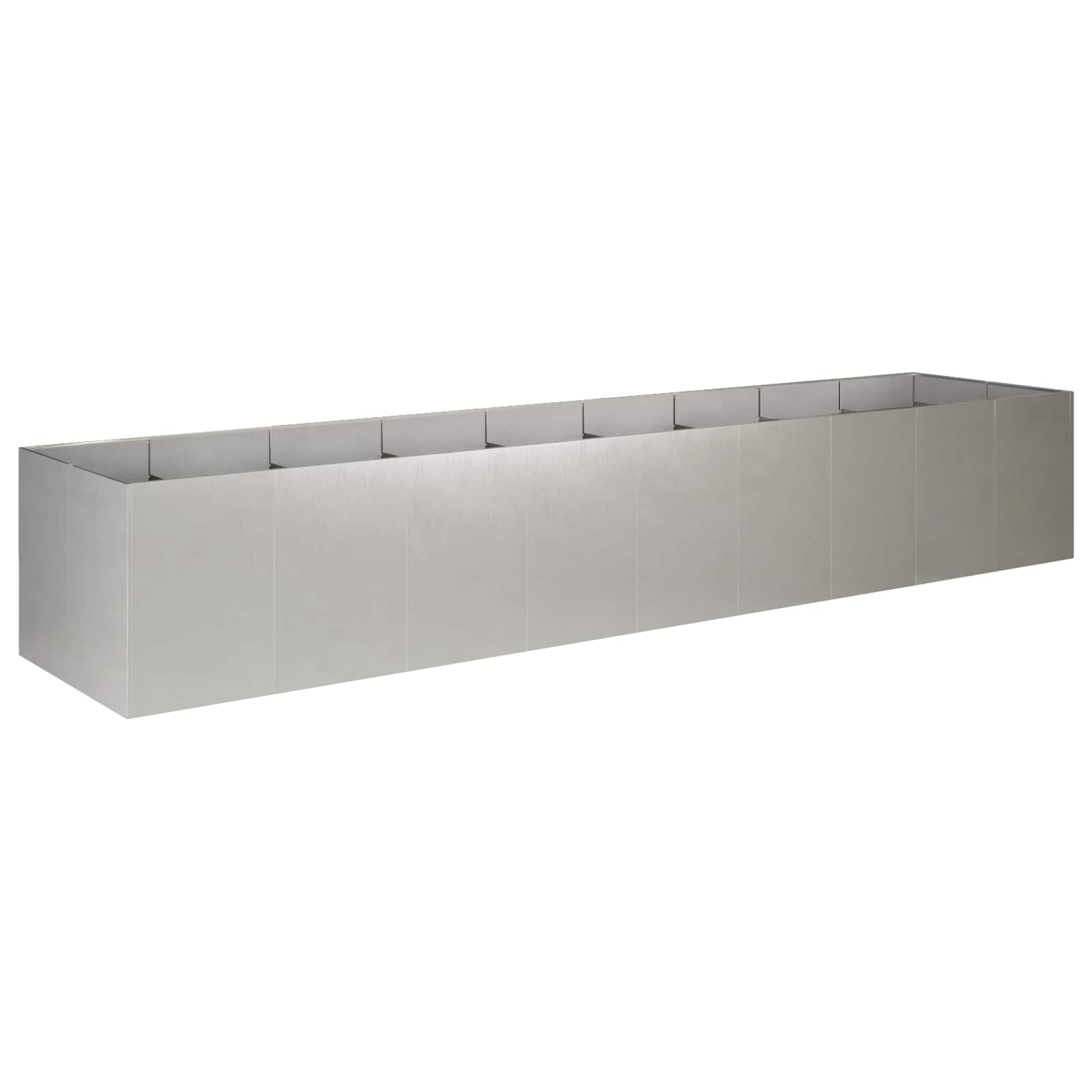 Garten-pflanzgefäß Silber 360 X 80 X 60 Cm Edelstahl Vidaxl