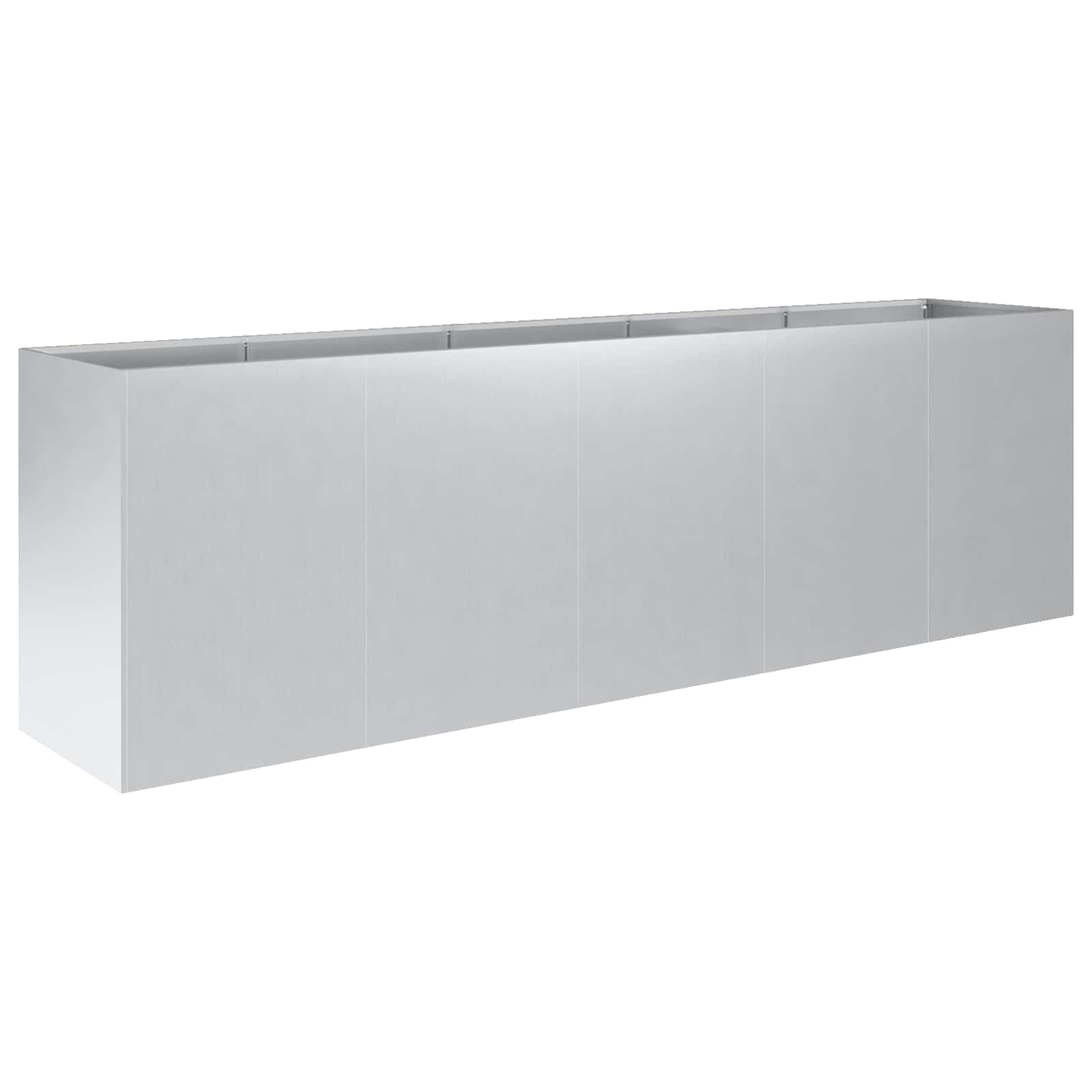 Garten-pflanzgefäß Silber 200 X 40 X 60 Cm Verzinkter Stahl Vidaxl