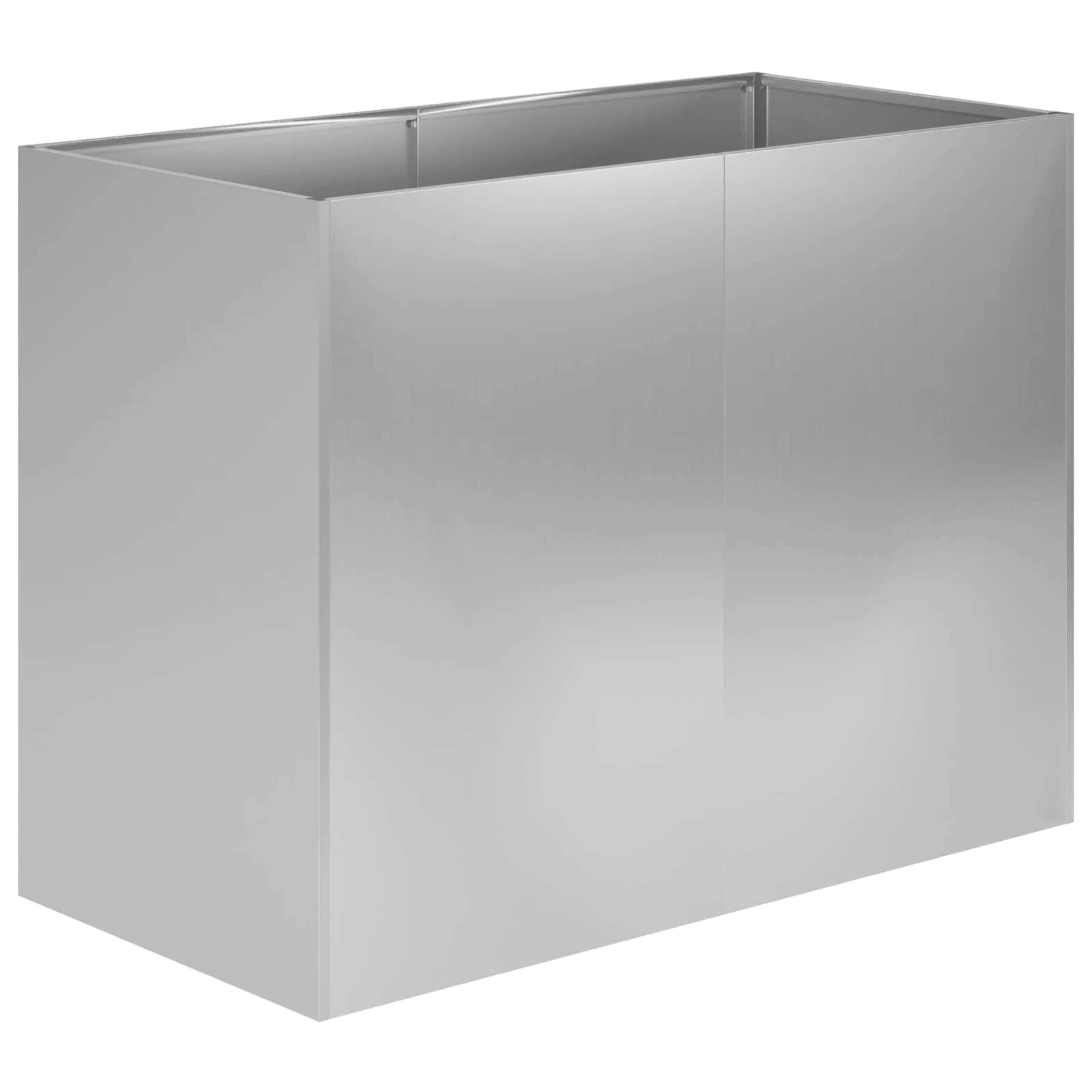 Garten-pflanzgefäß Silber 80 X 40 X 60 Cm Verzinkter Stahl Vidaxl