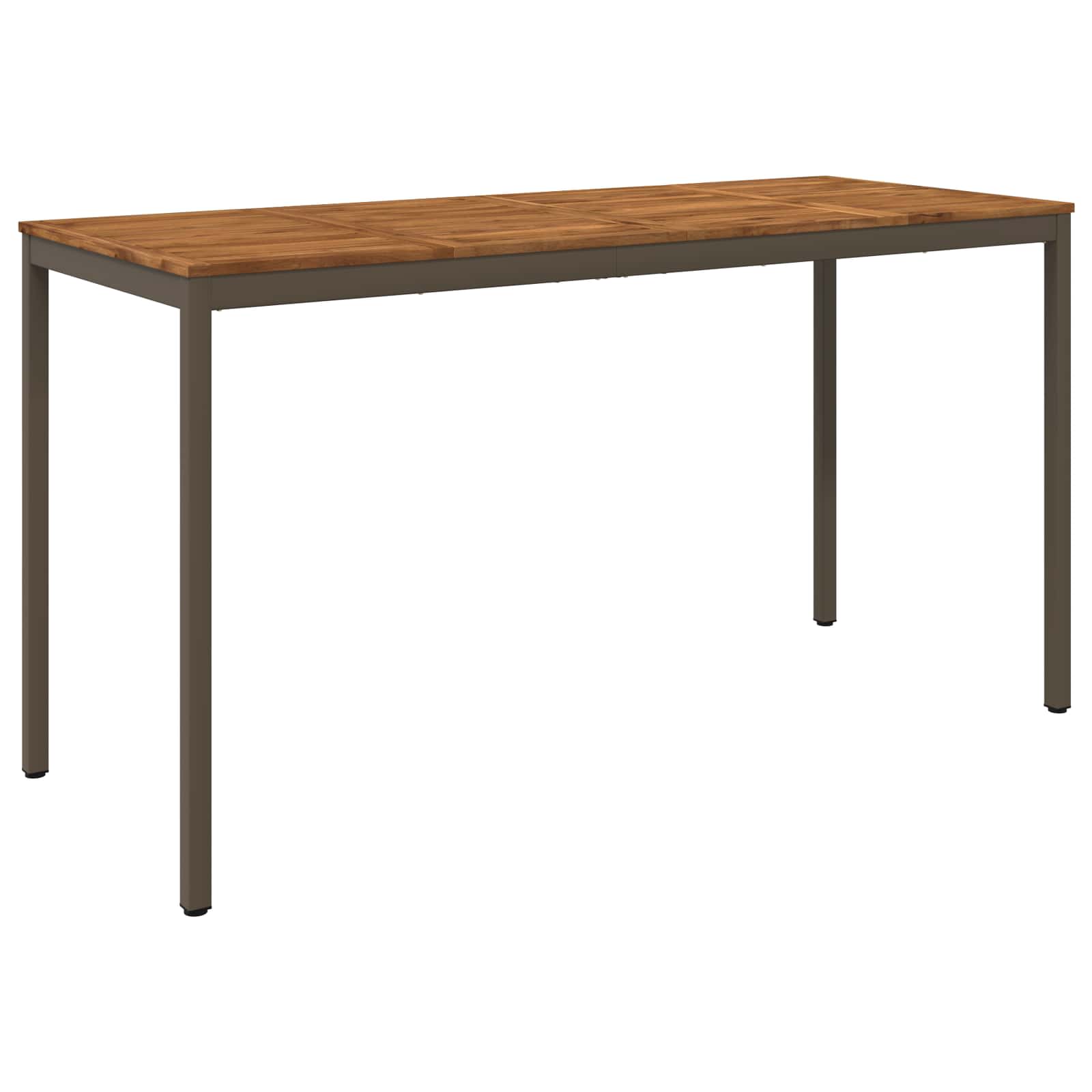 Gartenbar-tisch Natur Und Kaffee 196 X 80,5 X 105 Cm Vidaxl