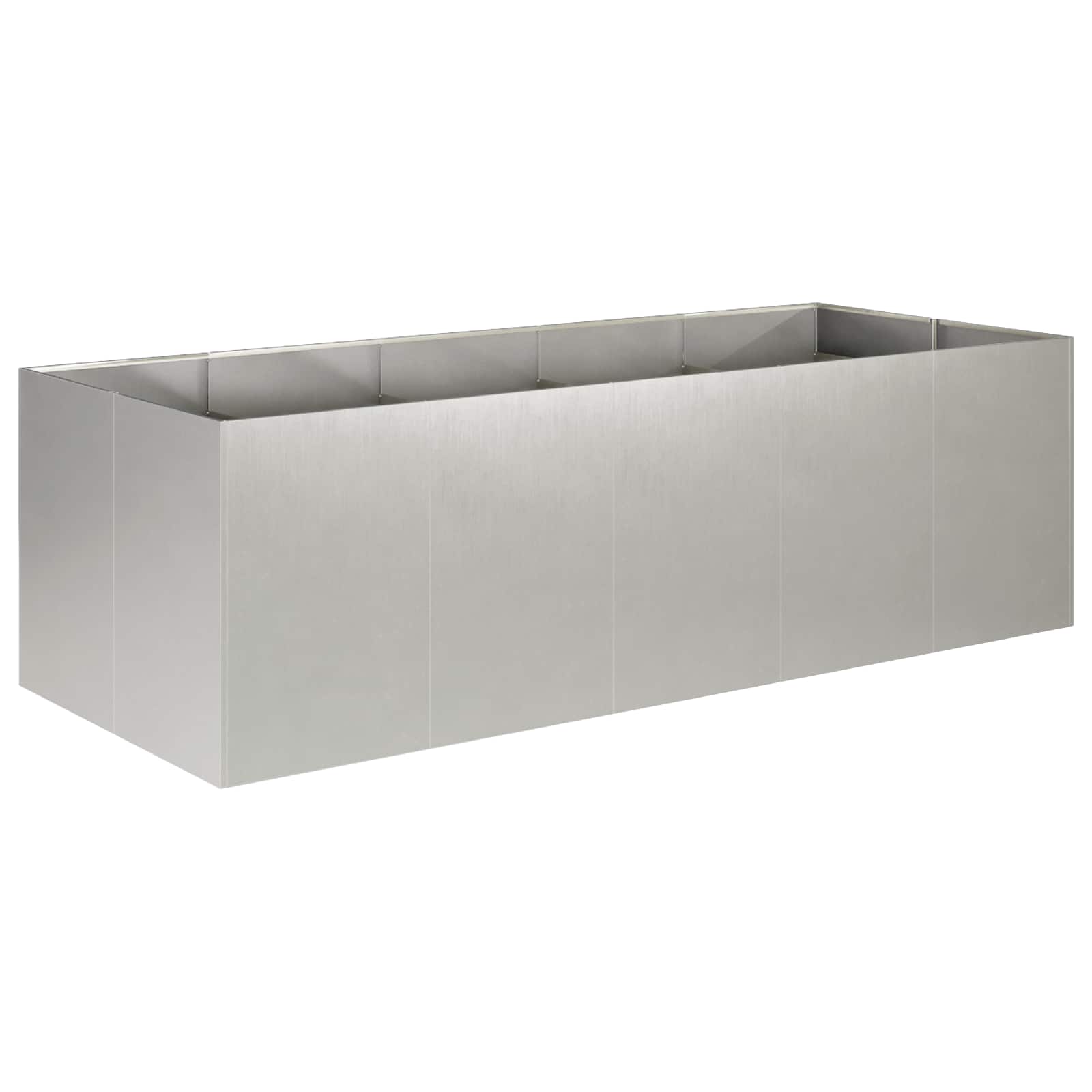 Garten-pflanzgefäß Silber 200 X 80 X 60 Cm Edelstahl Vidaxl