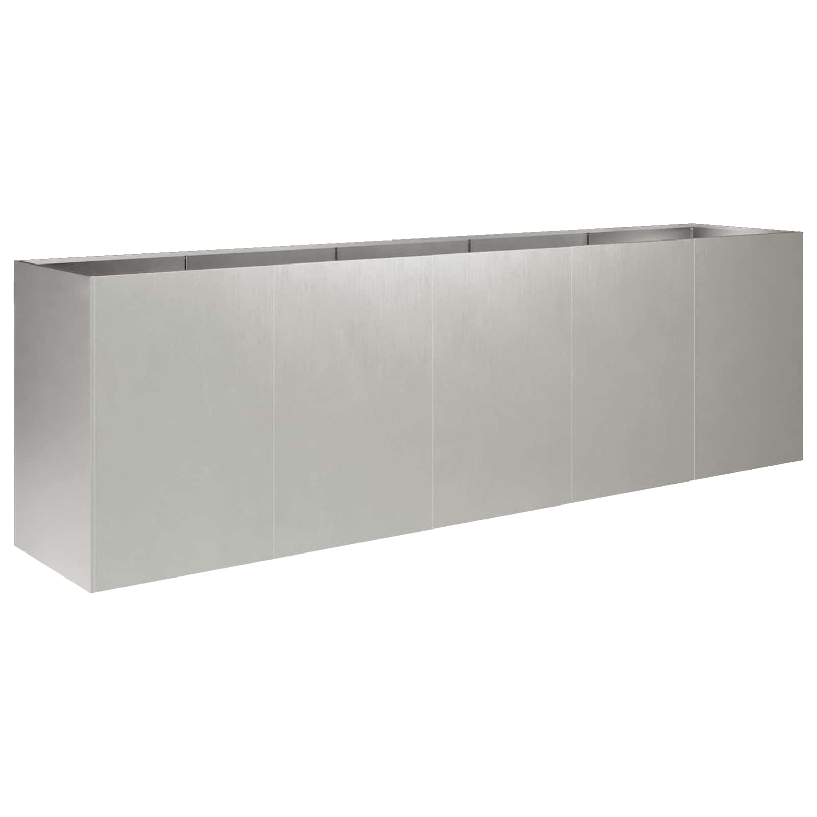 Garten-pflanzgefäß Silber 200 X 40 X 60 Cm Edelstahl Vidaxl