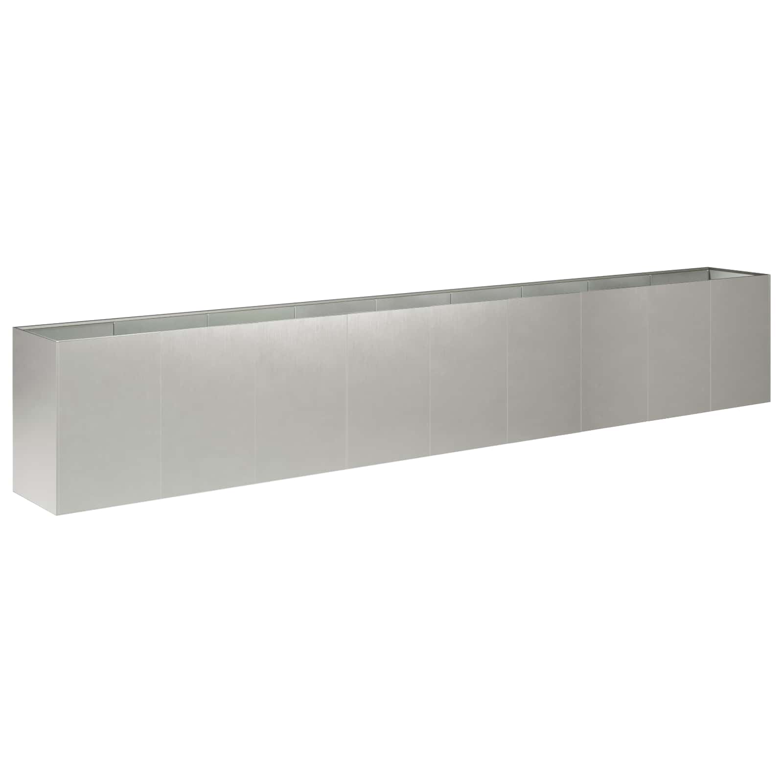 Garten-pflanzgefäß Silber 360 X 40 X 60 Cm Edelstahl Vidaxl