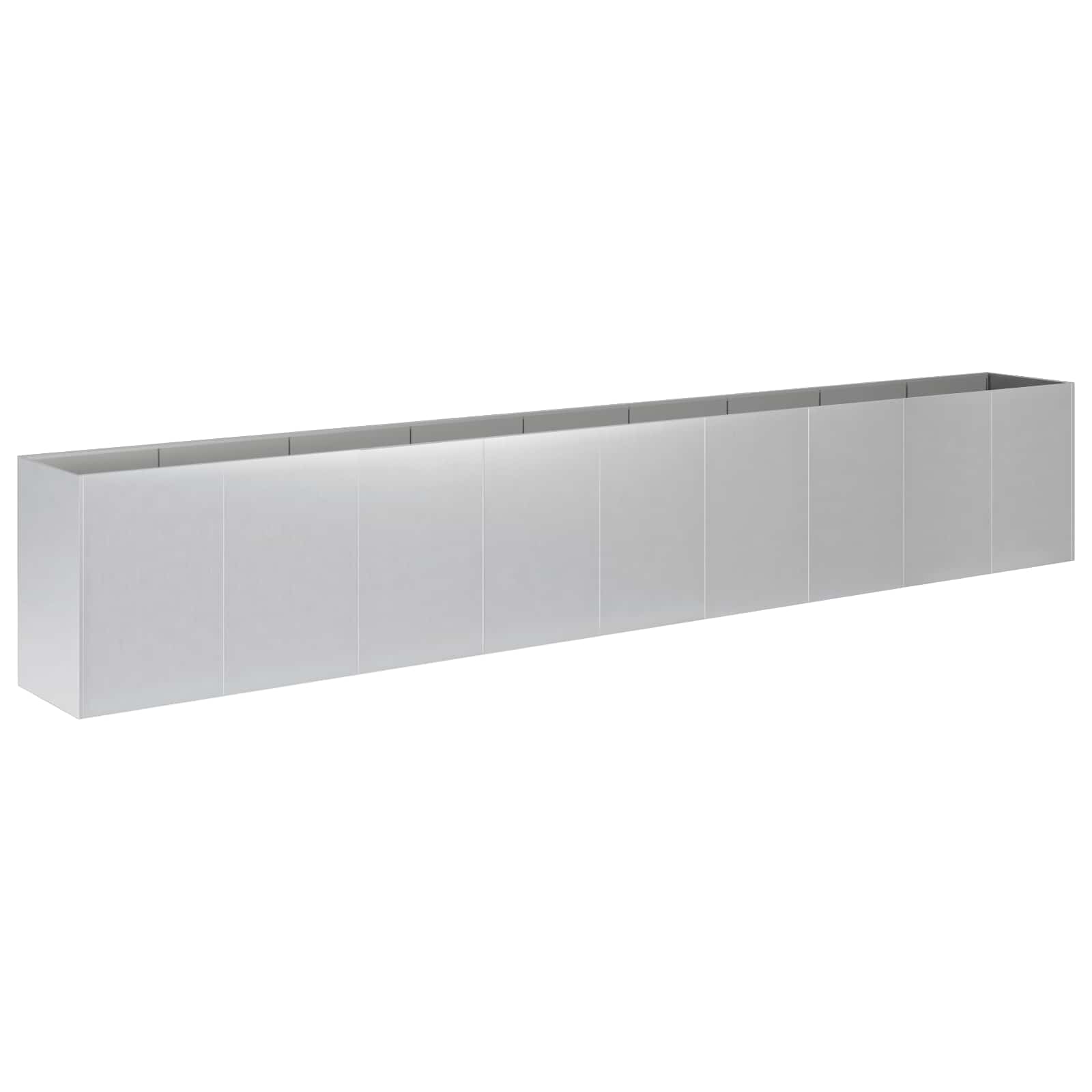 Garten-pflanzgefäß Silber 360 X 40 X 60 Cm Verzinkter Stahl Vidaxl