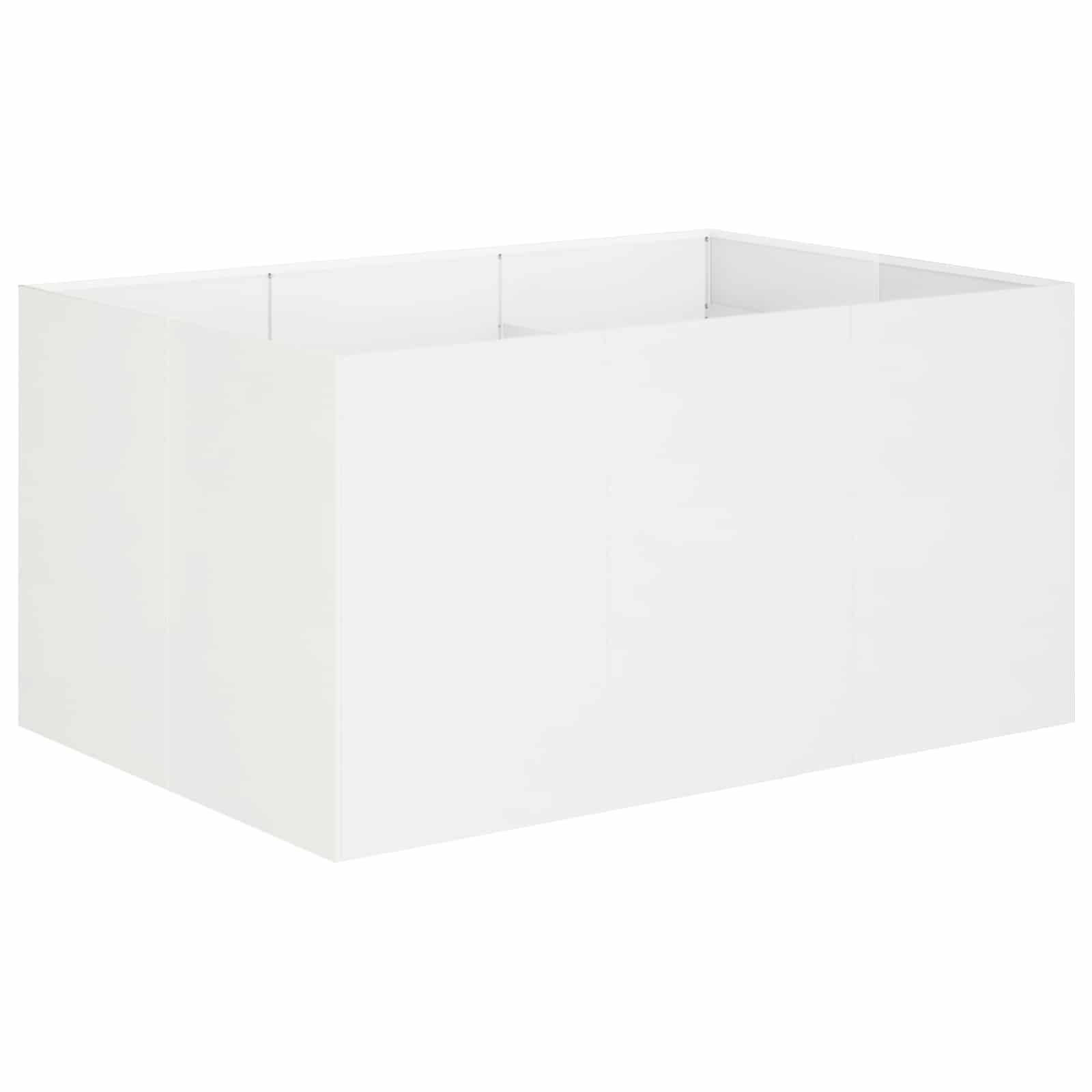 Garten-pflanzgefäß Weiß 120 X 80 X 60 Cm Kaltgewalzter Stahl Vidaxl