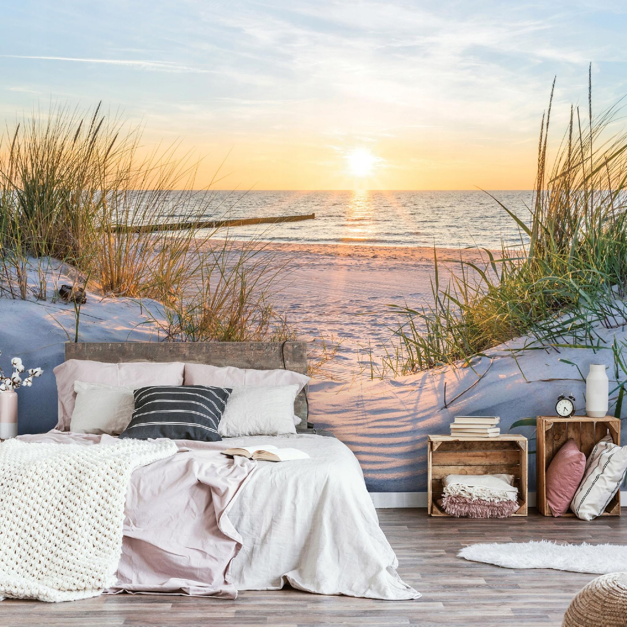 Fototapete Strand Meer Dünen Ostsee Aussicht, Für Wohnzimmer Und Schlafzimmer, 200 X 140 Cm – Komplettset Inkl. Kleister & Anleitung