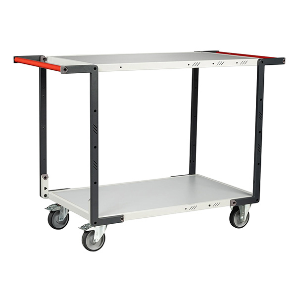 Werkstattwagen Zum Zusammenbauen – 2 Ablagen 1000 X 595 Mm – Doppelte Griffe – Tragkraft 250 Kg – Tpe-räder - 884722126