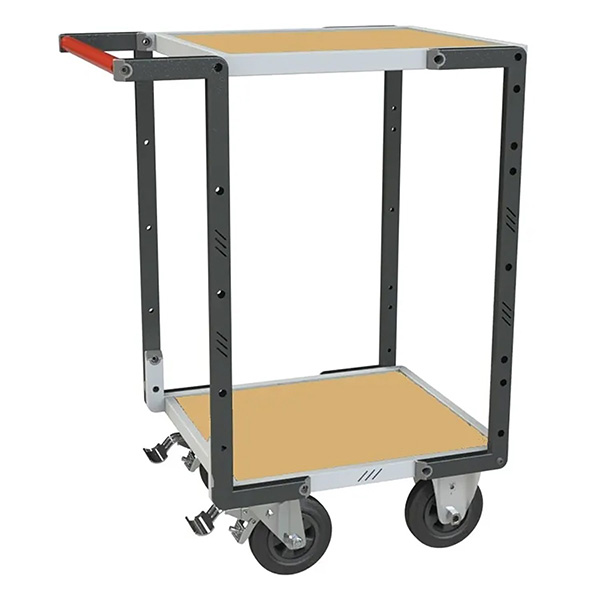 Werkstattwagen Mit 2 Ablagen Aus Mdf, 550 X 495 Mm – 1 Griff – 400 Kg – Gummiräder, Ø 160 Mm - 884720231