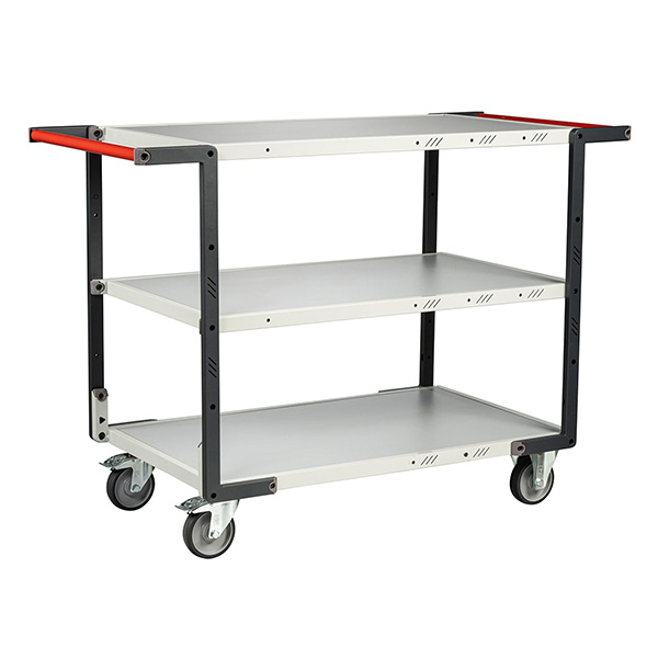 Werkstattwagen Zum Zusammenbauen – 3 Ablagen 1000x595mm – Doppelte Griffe – Tragkraft 250 Kg – Tpe-räder - 884722127