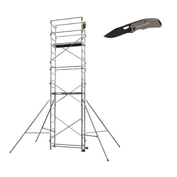 Gerüst Max. Arbeitshöhe 6.50m + Taschenmesser - 349705-couteau