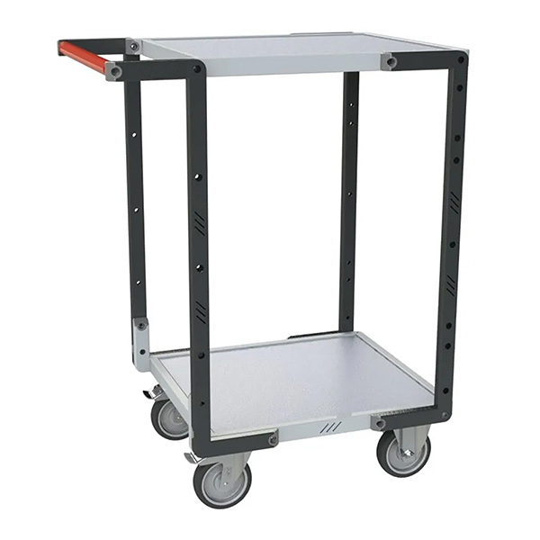 Werkstattwagen Zum Zusammenbauen – 2 Ablagen 550 × 495 Mm – Einfacher Griff – Tragkraft 250 Kg – Tpe-räder - 884720121